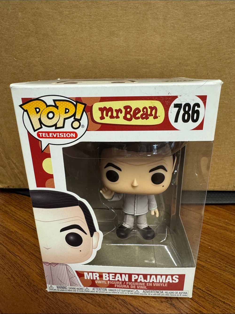 Funko Pop! Mr. Bean Pajamas Figure - White, Black, Red, Yellow